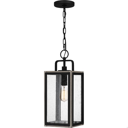 Quoizel Bramshaw 1-Light Matte Black Outdoor Hanging Lantern BRAM1907MBK